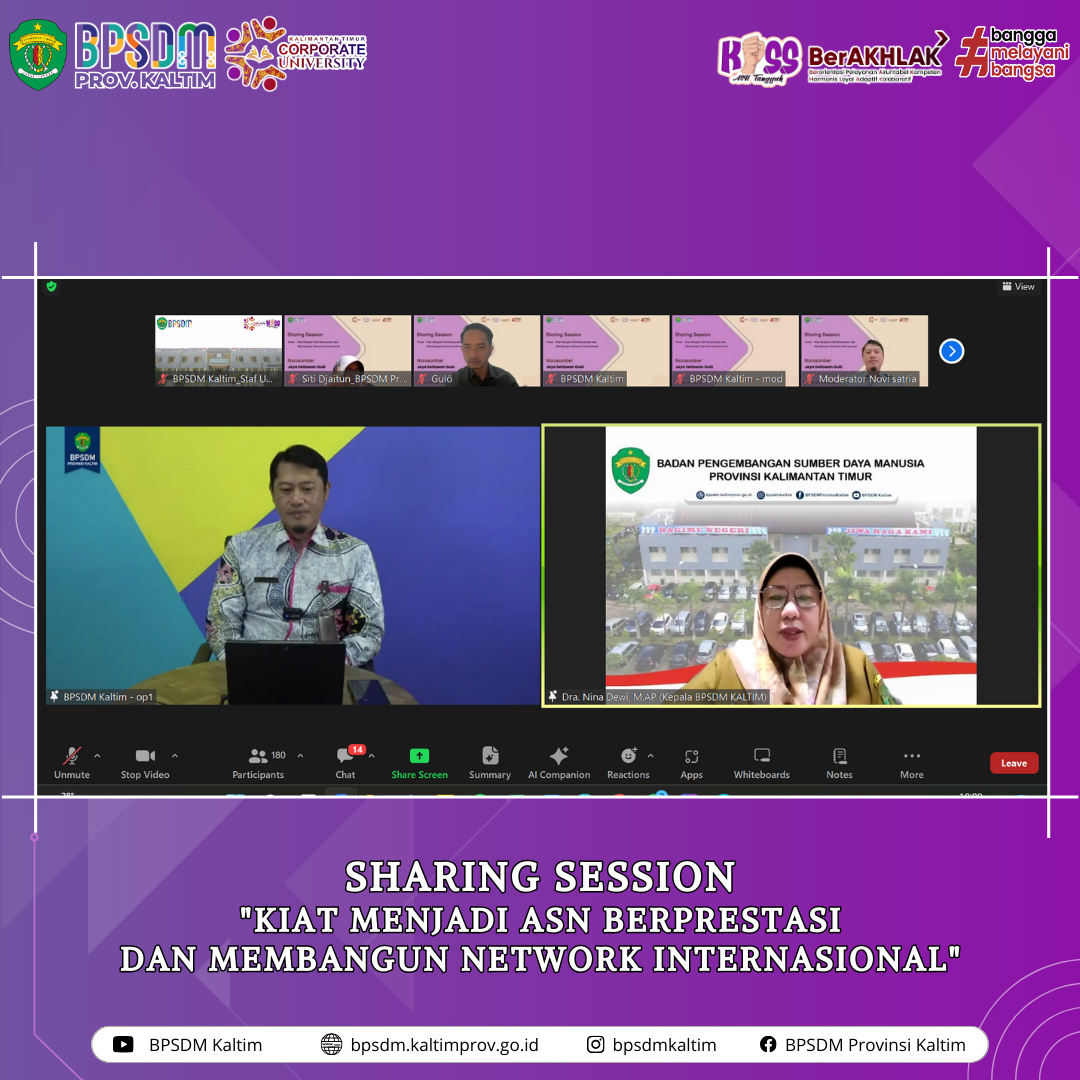 Sharing Session Kiat Menjadi Asn Berprestasi Dan Membangun Network