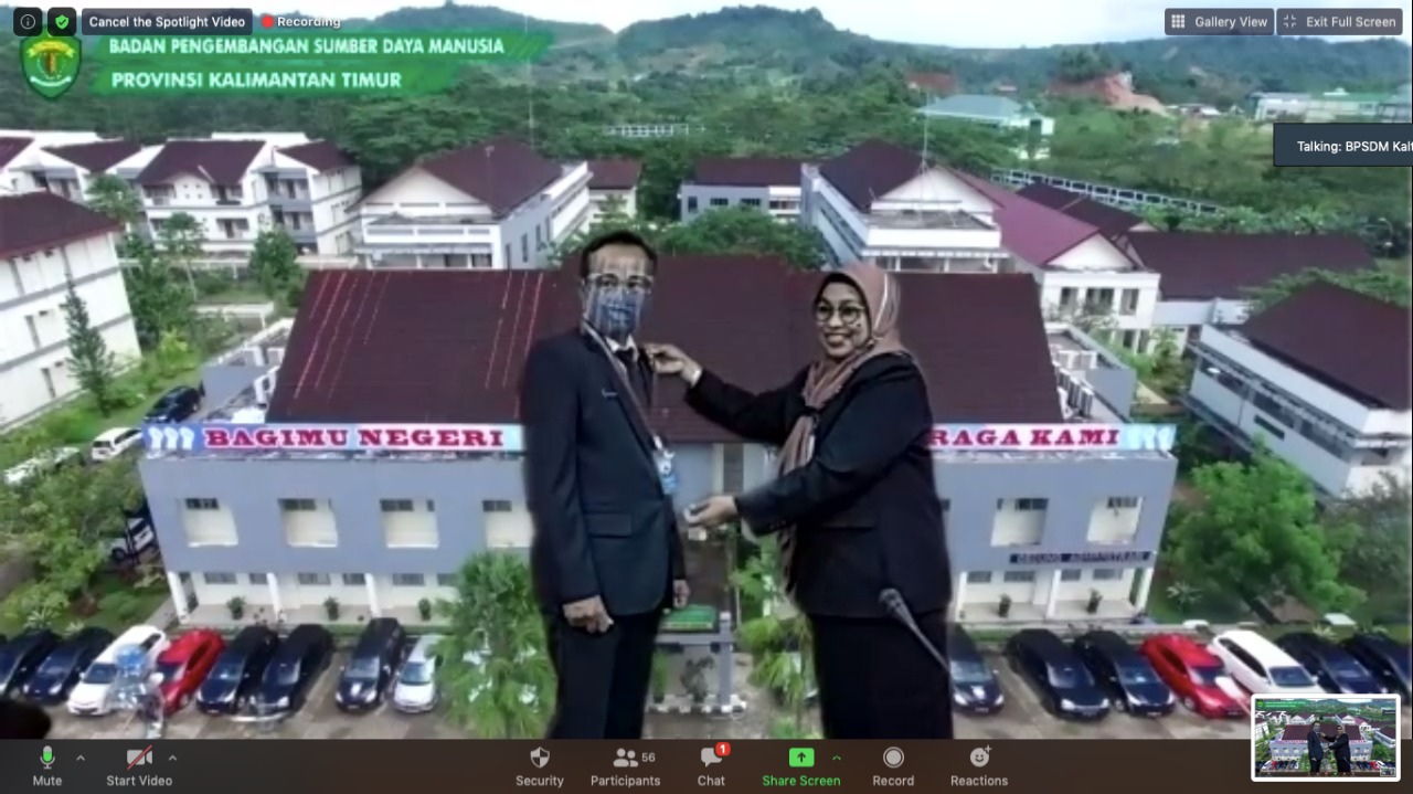 Pembukaan Pelatihan Kepemimpinan Pengawas Angkatan III Tahun 2020 dilingkungan Pemerintah Provinsi Kalimantan Timur