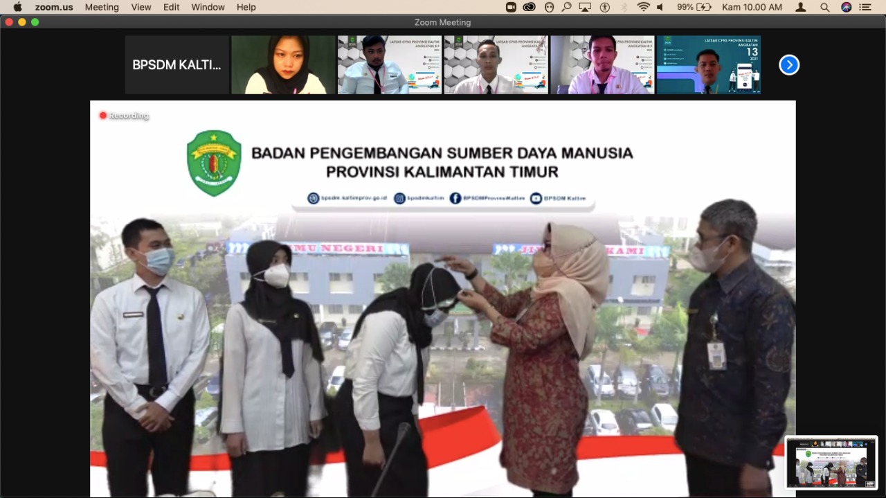 Penutupan Pelatihan Dasar (Latsar) Calon Pegawai Negeri Sipil (CPNS) Angkatan VIII s.d XV