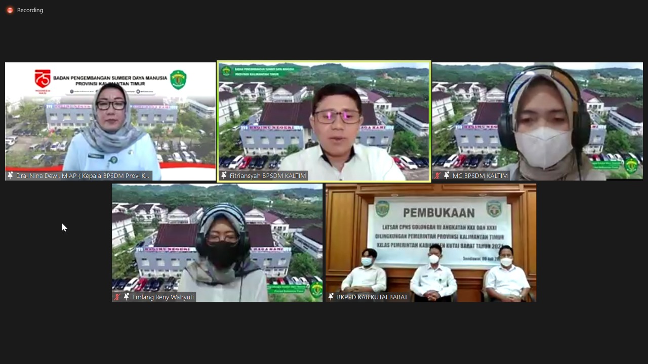 Pembukaan Pelatihan Dasar CPNS Gol. III Angkatan XXX dan XXXI di Lingkup Provinsi Kalimantan Timur Kelas Pemerintah Kabupaten Kutai Barat
