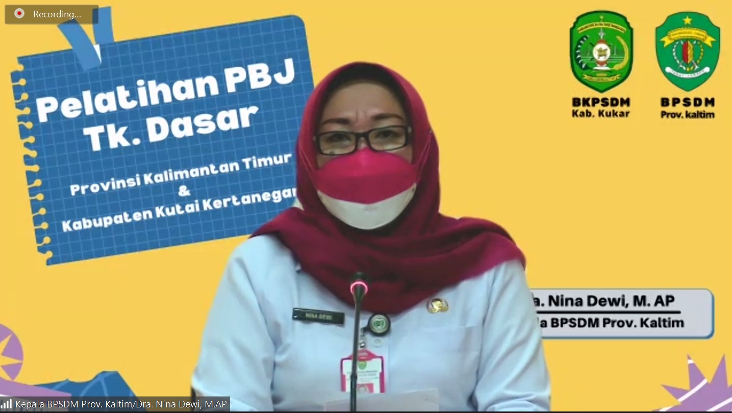 Pembukaan Pelatihan dan Ujian Sertifikasi Pengadaan Barang/Jasa Tingkat Dasar di Lingkungan Pemerintah Kalimantan Timur Angkatan V