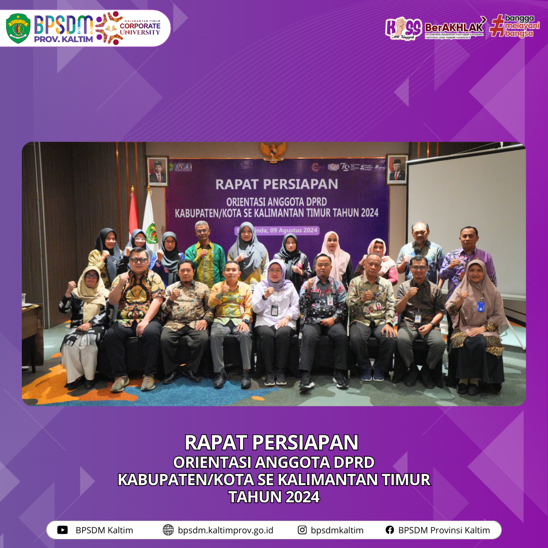 Rapat Persiapan Orientasi DPRD Kabupaten/Kota se Kalimantan Timur