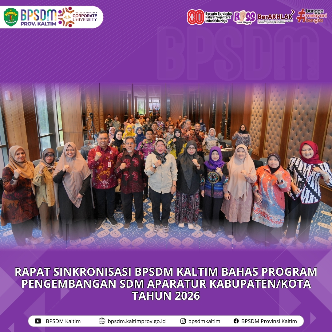 Rapat Sinkronisasi BPSDM Kaltim Bahas Program Pengembangan SDM Aparatur Kabupaten/Kota Tahun 2026