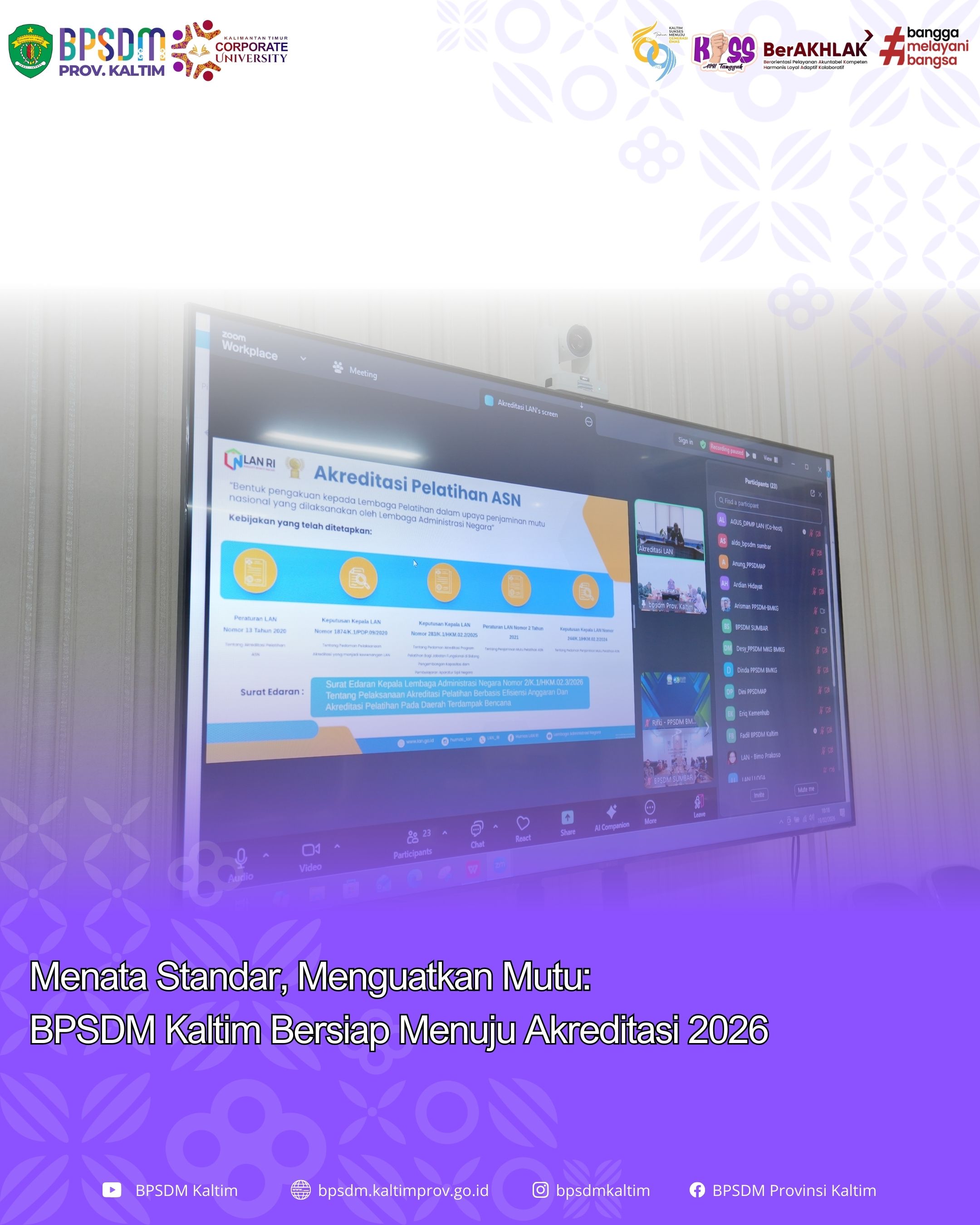 Menata Standar, Menguatkan Mutu: BPSDM Kaltim Bersiap Menuju Akreditasi 2026