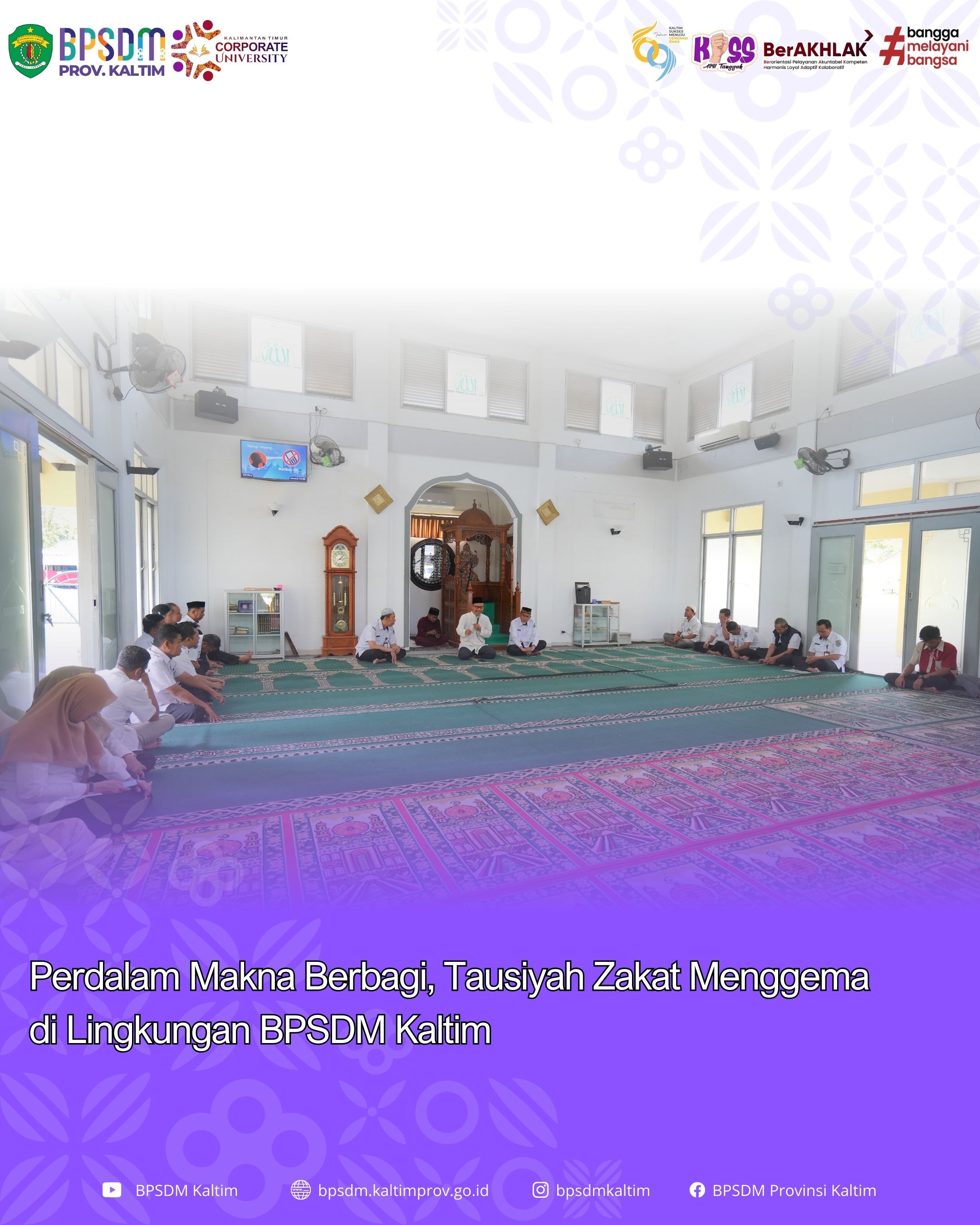 Perdalam Makna Berbagi, Tausiyah Zakat Menggema di Lingkungan BPSDM Kaltim