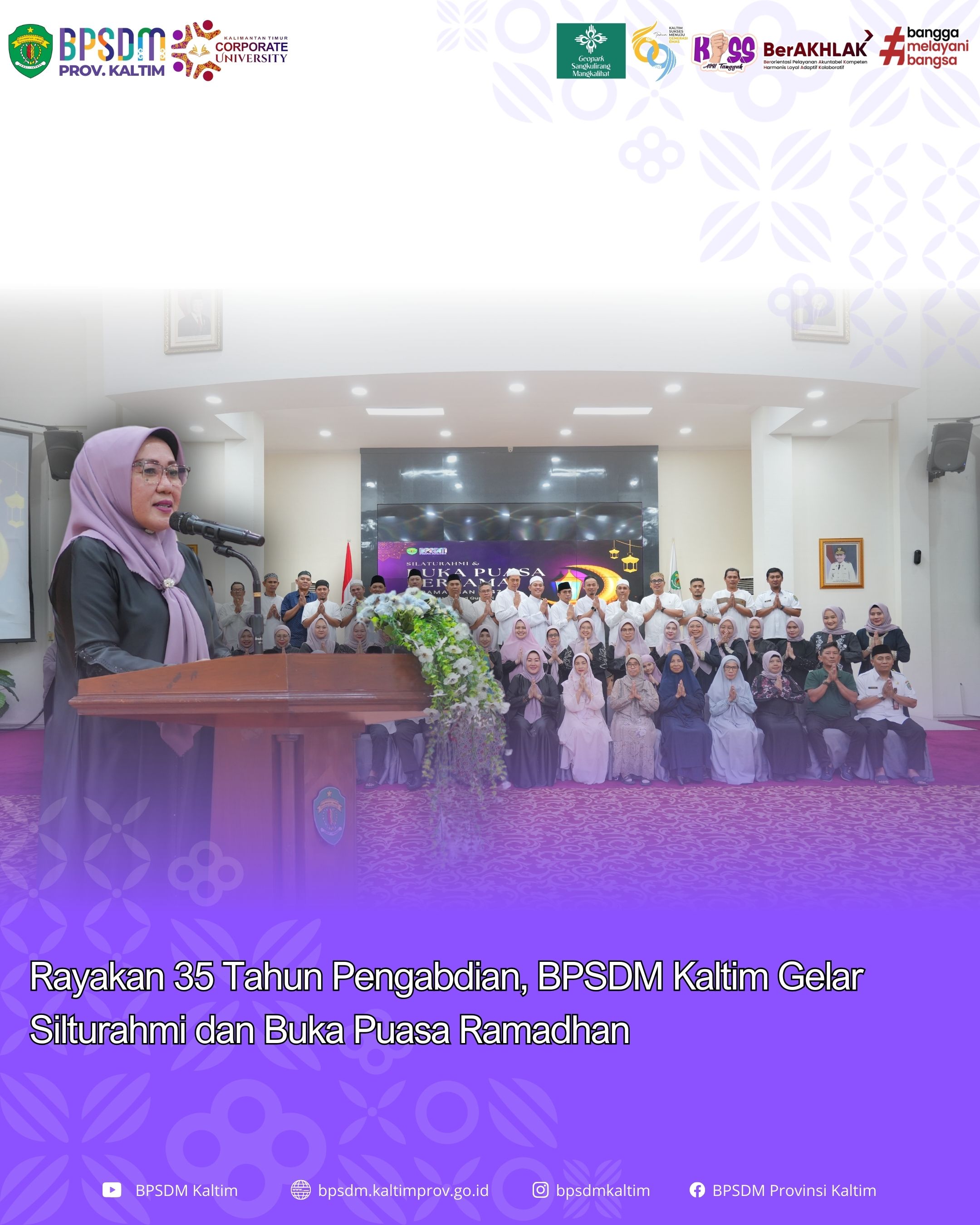 Rayakan 35 Tahun Pengabdian, BPSDM Kaltim Gelar Silaturahmi dan Buka Puasa Ramadhan