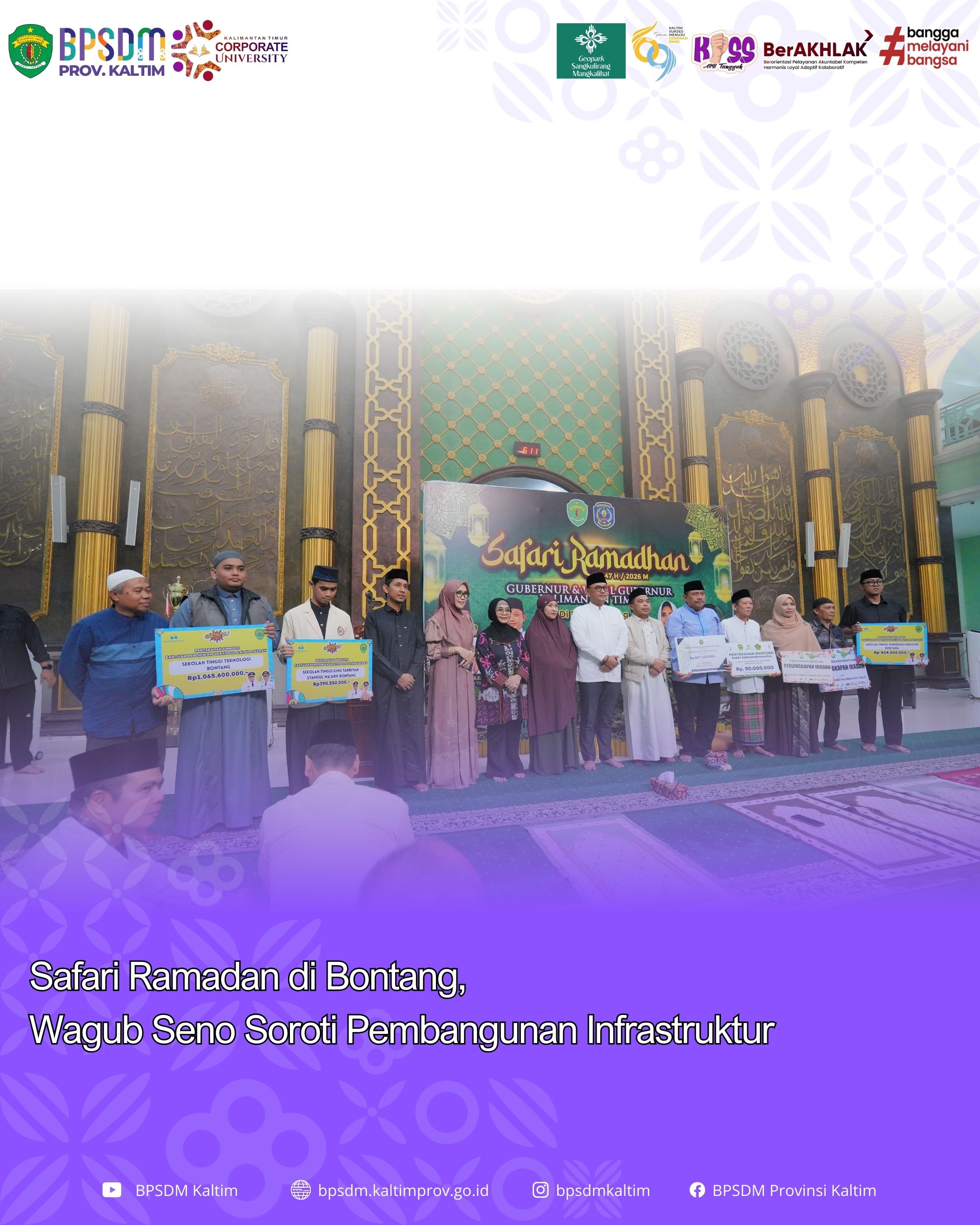 Safari Ramadan di Bontang, Wagub Seno Soroti Pembangunan Infrastruktur