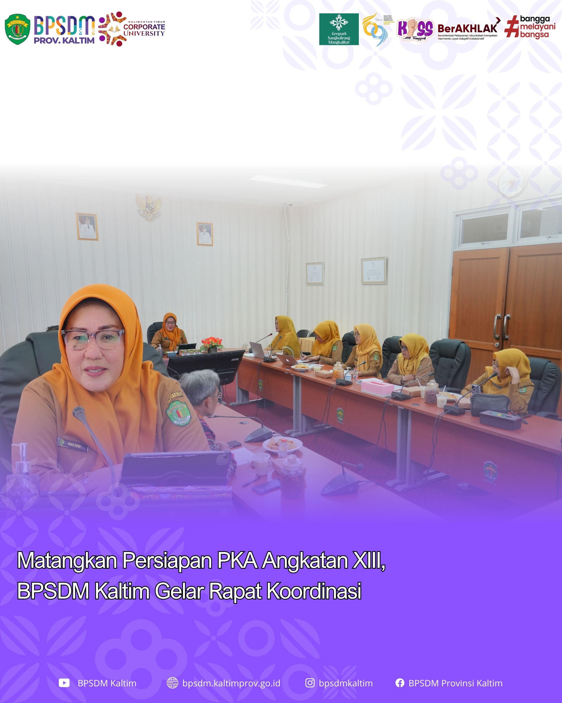 Matangkan Persiapan PKA Angkatan XIII, BPSDM Kaltim Gelar Rapat Koordinasi