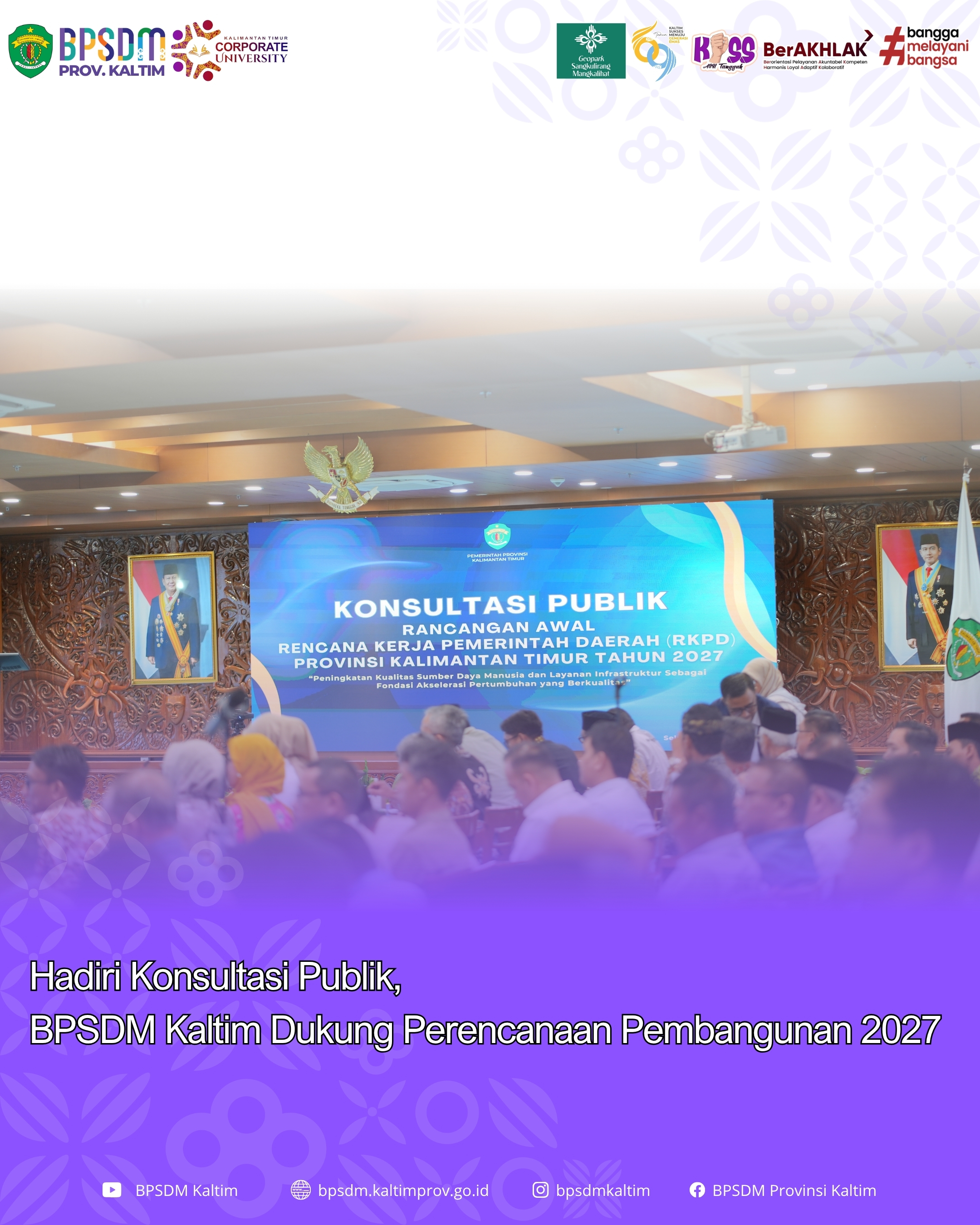 Hadiri Konsultasi Publik, BPSDM Kaltim Dukung Perencanaan Pembangunan 2027