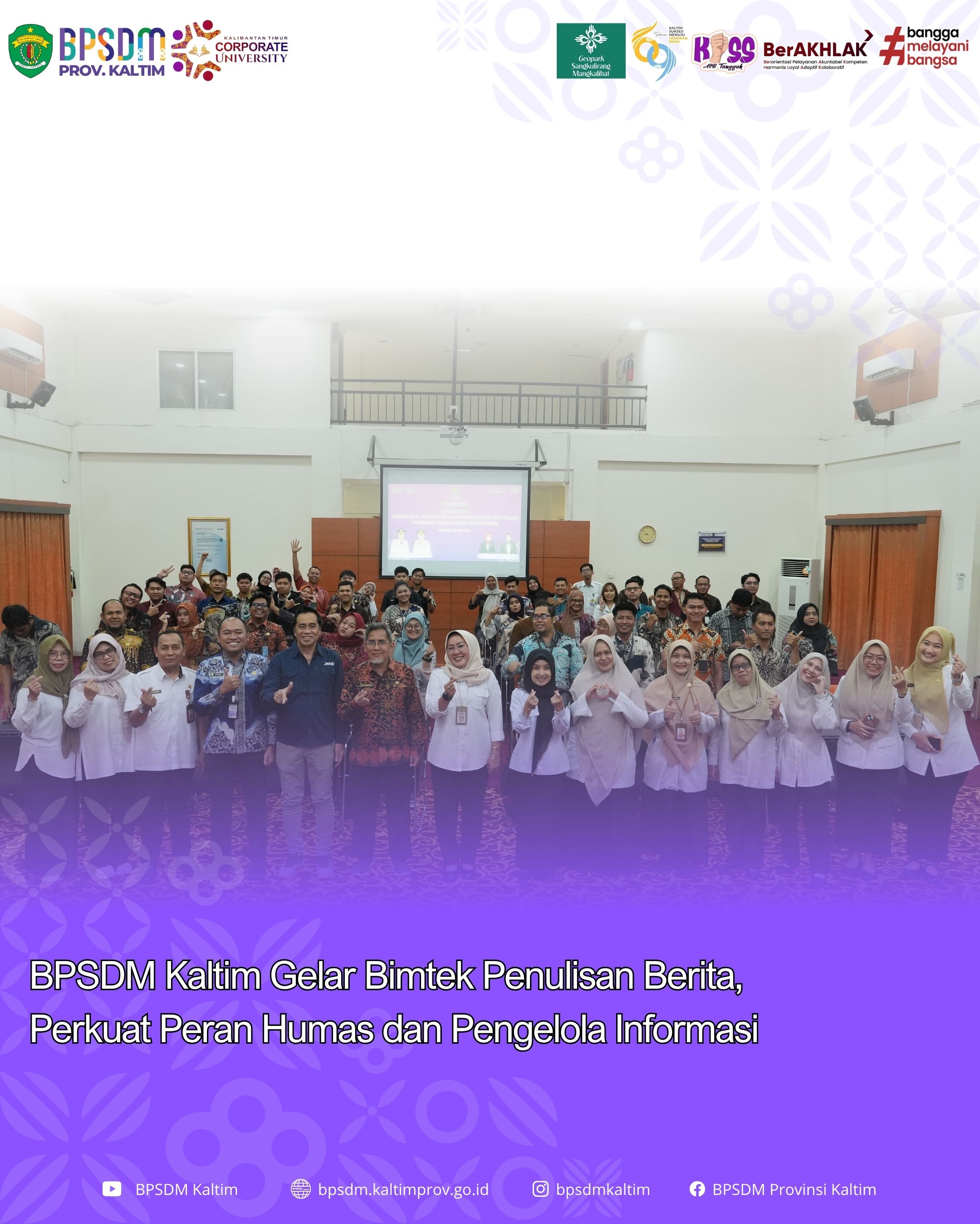 BPSDM Kaltim Gelar Bimtek Penulisan Berita, Perkuat Peran Humas dan Pengelola Informasi