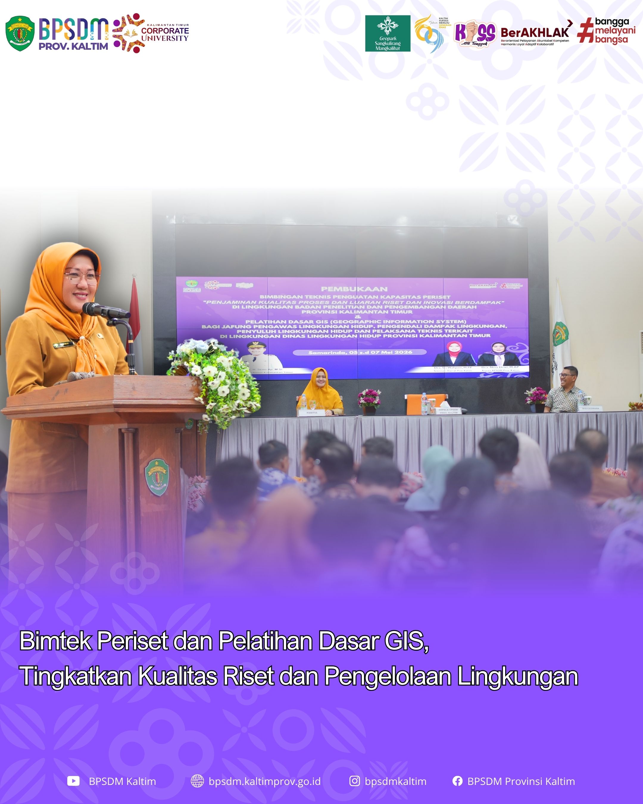 Bimtek Periset dan Pelatihan Dasar GIS, Tingkatkan Kulitas Riset dan Pengelolaan Lingkungan