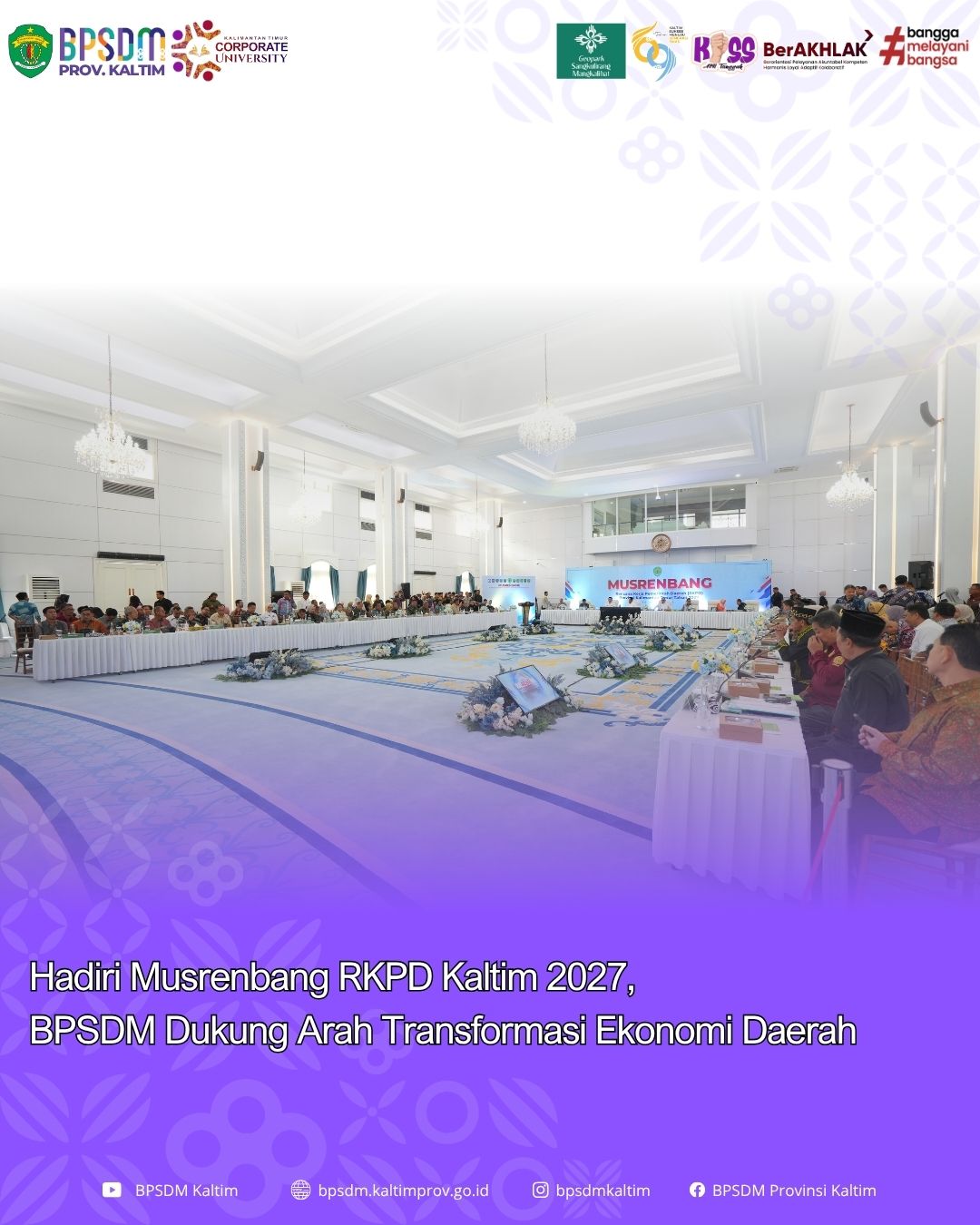 Hadiri Musrenbang RKPD Kaltim 2027, BPSDM Dukung Arah Transformasi Ekonomi Daerah